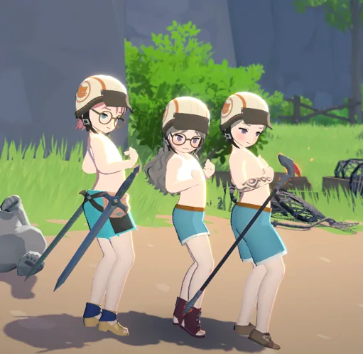 瑪奇 Mobile 三人合照